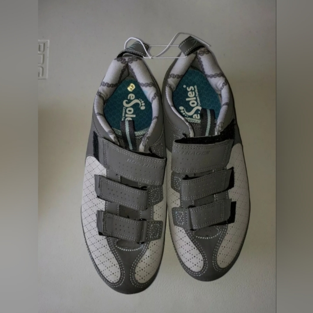 EUC BONTRAGER WOMENS INFORM STREET GRAY BICYCLE SHOES W/eSole Inserts - Size 9.5